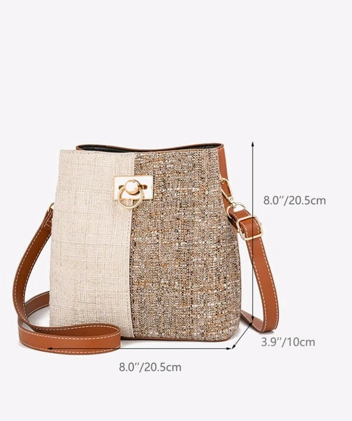 This stylish Color Block Bucket Bag elevates your everyday look with its eye-catching color-block design. Crafted from premium materials, this bag is designed to last and the adjustable shoulder strap ensures maximum comfort. Perfect for daily errands, work and even weekend getaways!