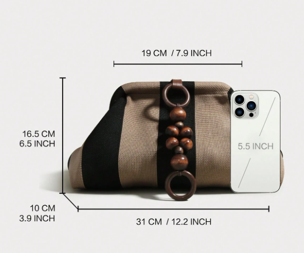 Minimalist Stripe Handheld Clutch