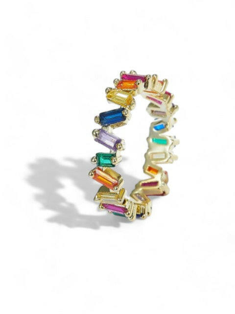Multicolor Rhinestone Decor Ring