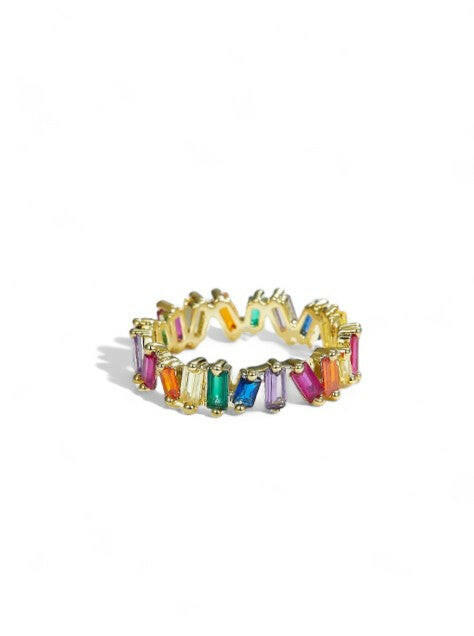 Multicolor Rhinestone Decor Ring