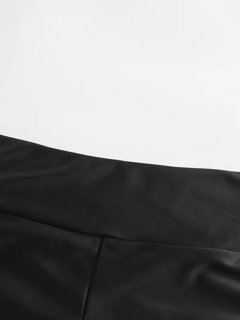 Plus Size Solid Drawstring Ruched Side High Waisted Beachwear Shorts