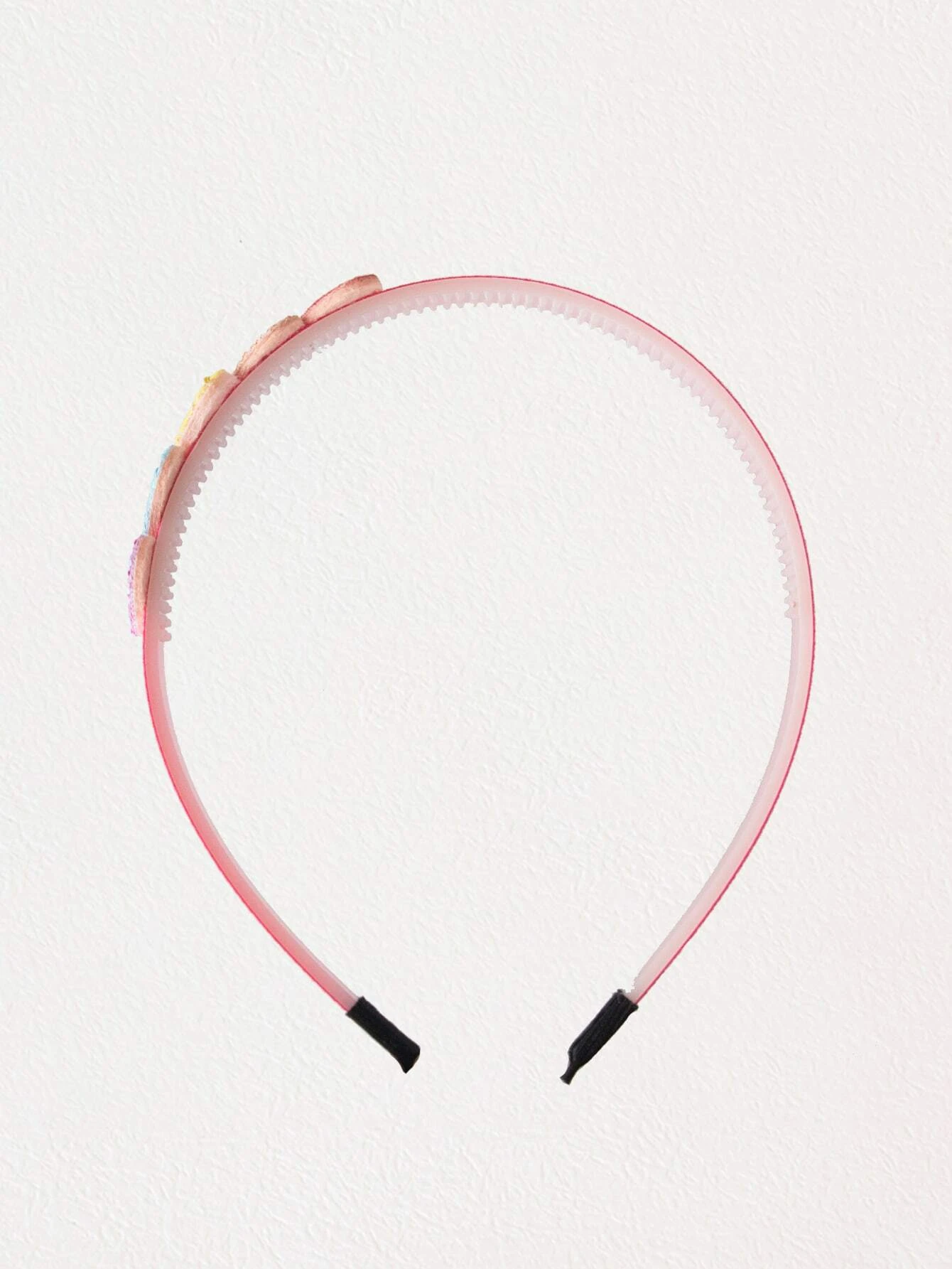 A collection of six headbands designed for toddler girls, each featuring glittery heart decorations, adding a touch of sparkle and cuteness to their hairstyles.