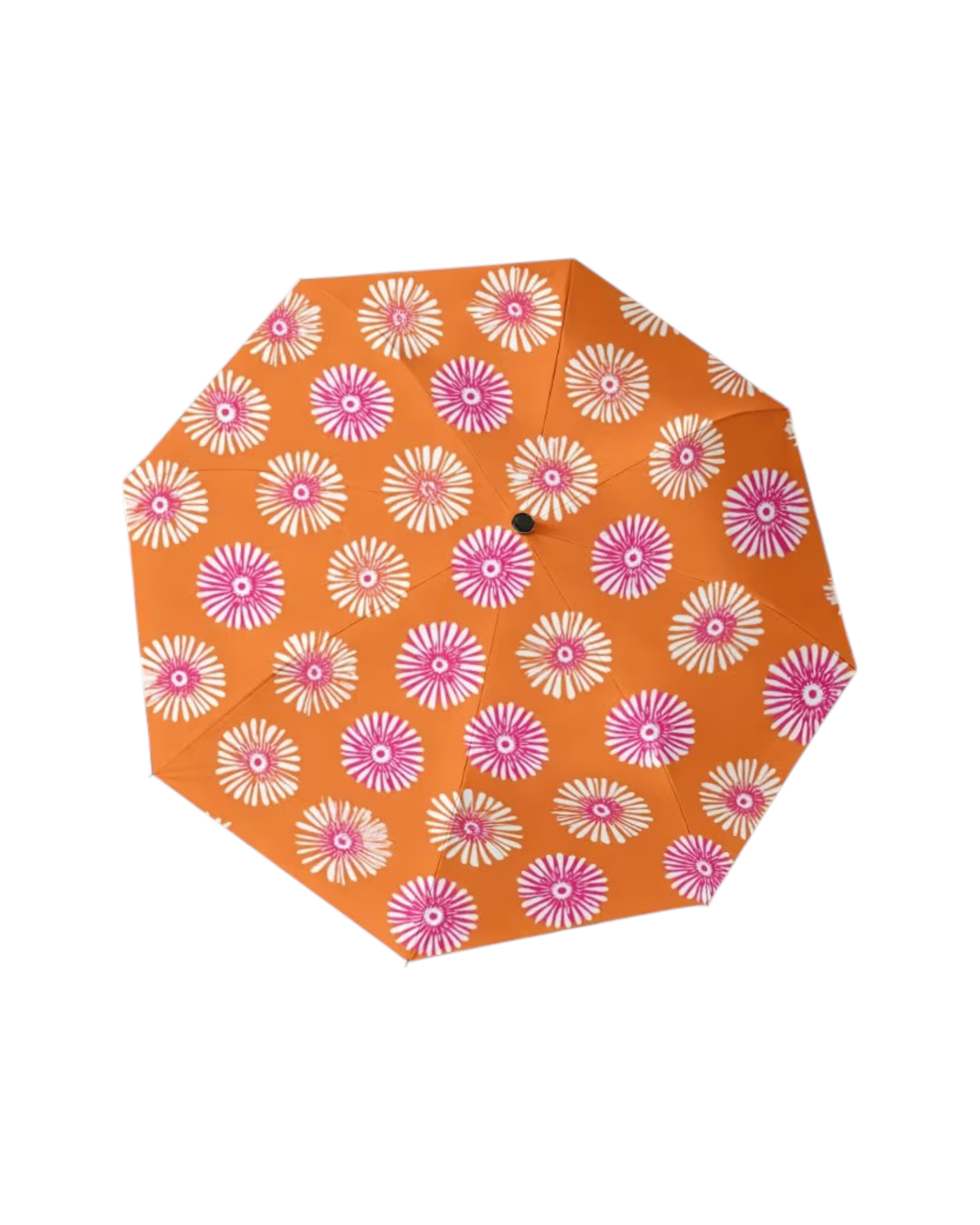 Orange Floral Pattern Umbrella