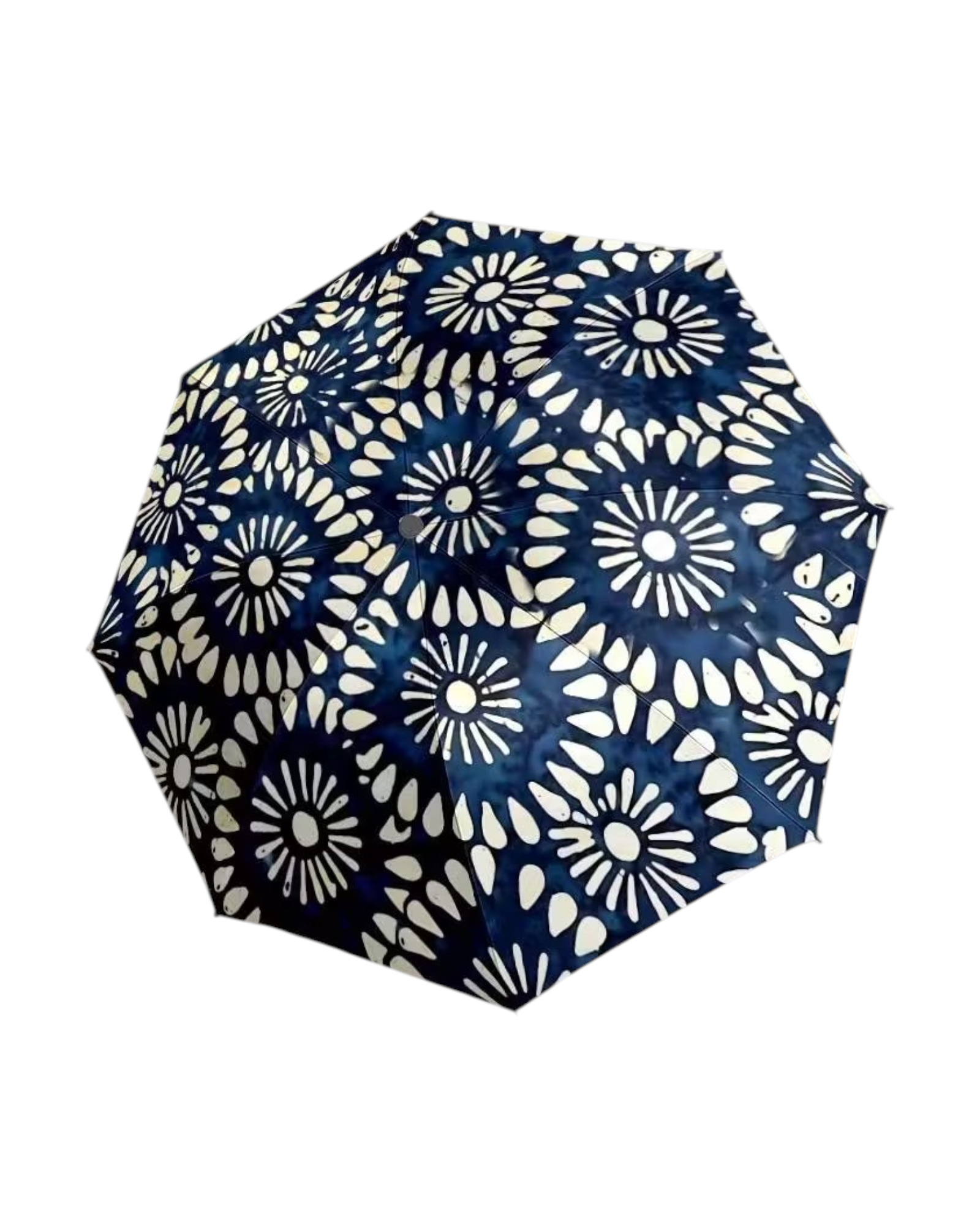 Navy Blue Floral Umbrella