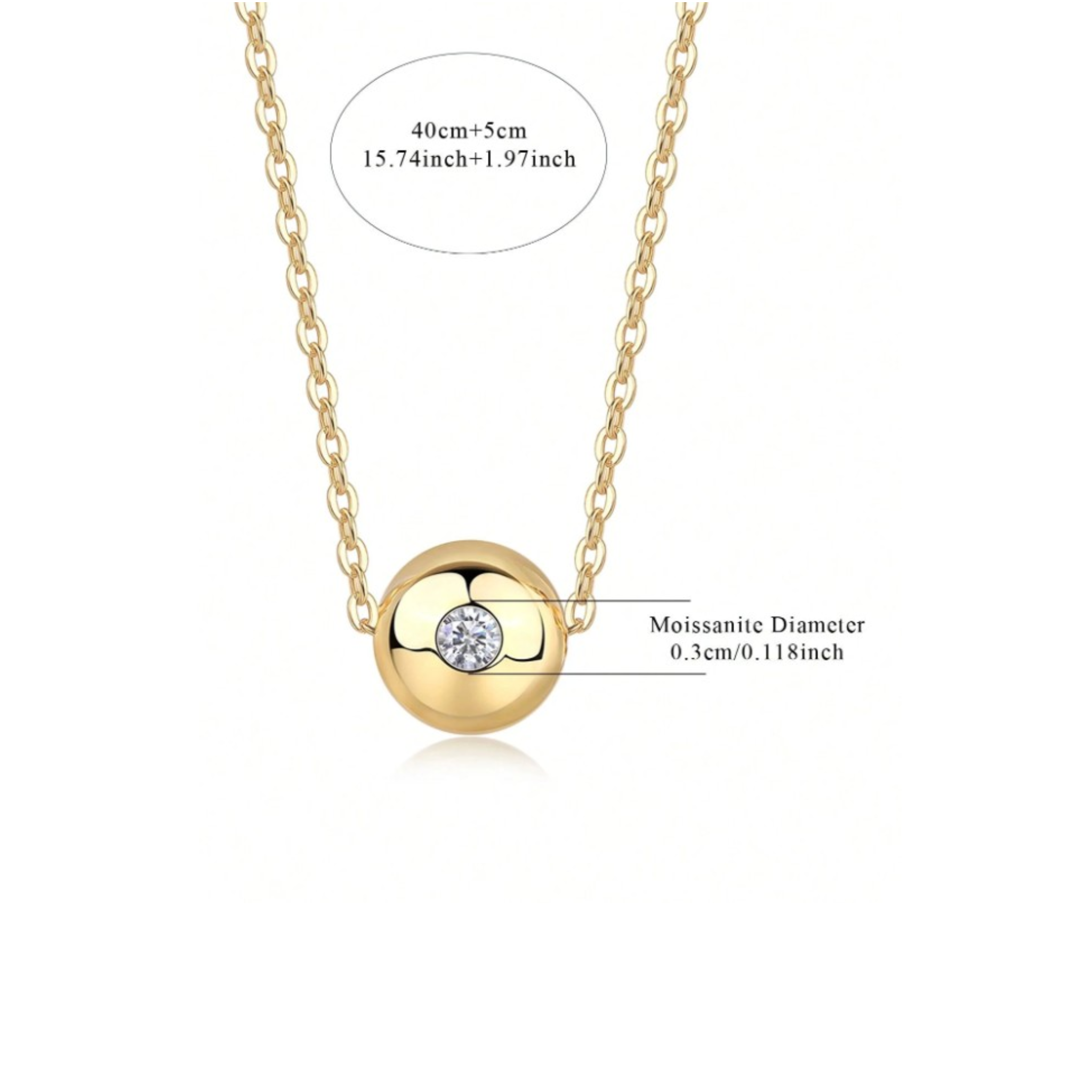 Moissanite Pendant Necklace