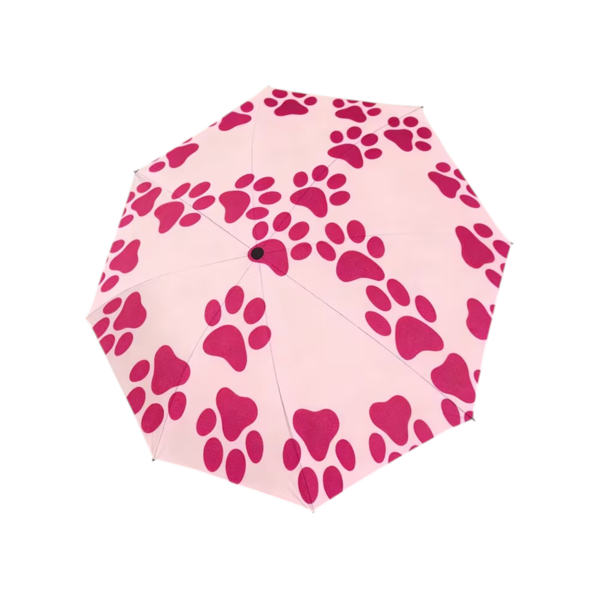 Pink Paw Print Umbrella