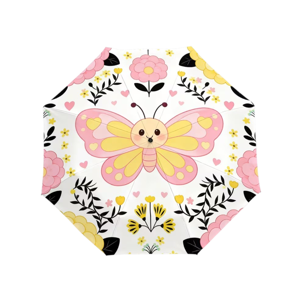 Adorable Pink Butterfly Umbrella
