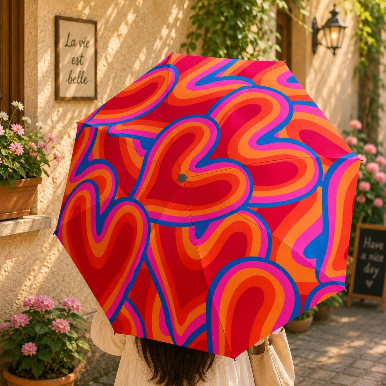 Retro Pop Swirl Umbrella