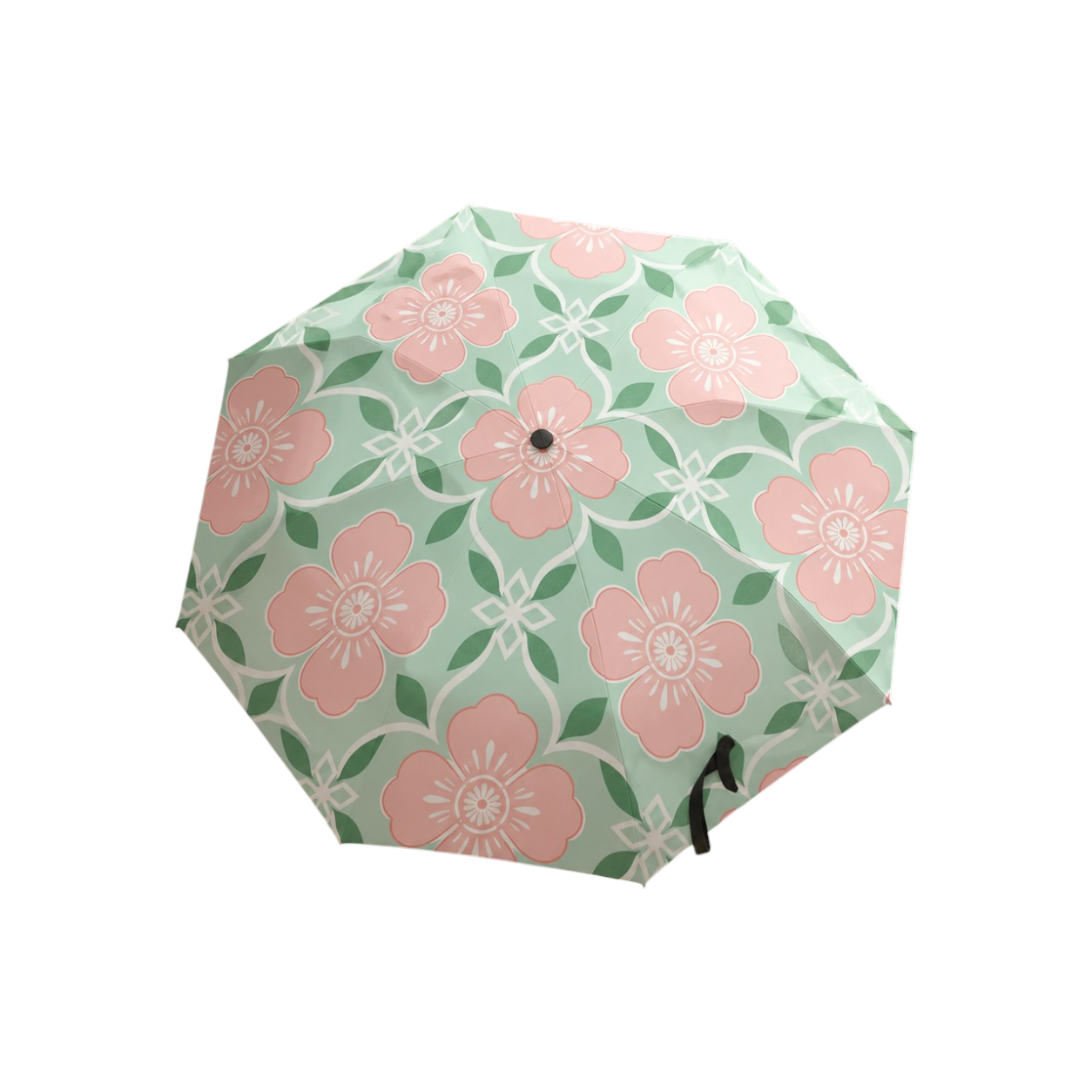 Spring Stroll with Floral Umbrella