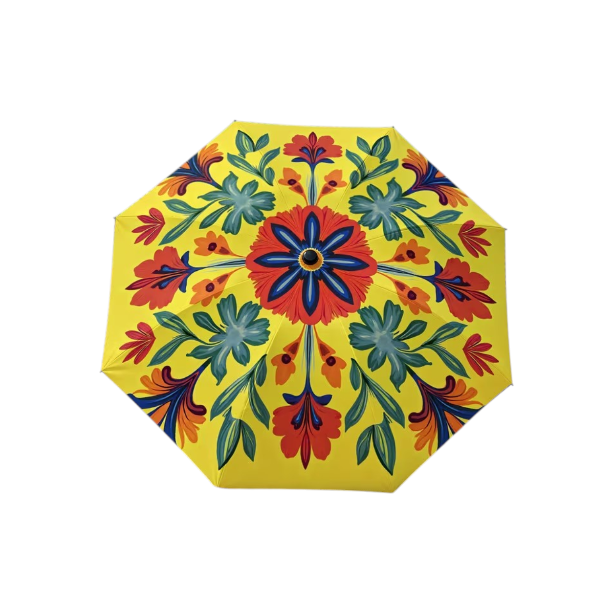 Yellow Floral Umbrella