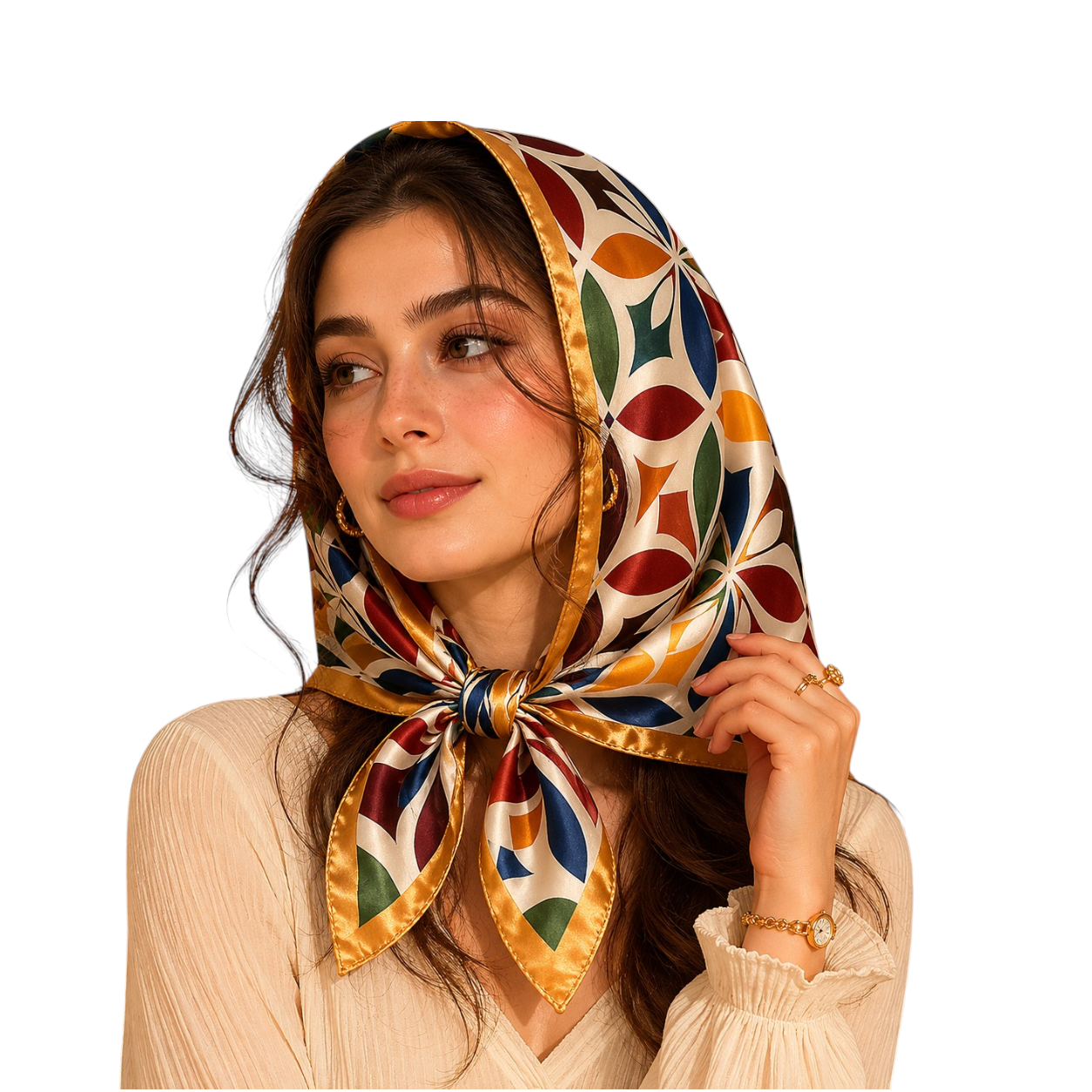 Geometric Grace Scarf