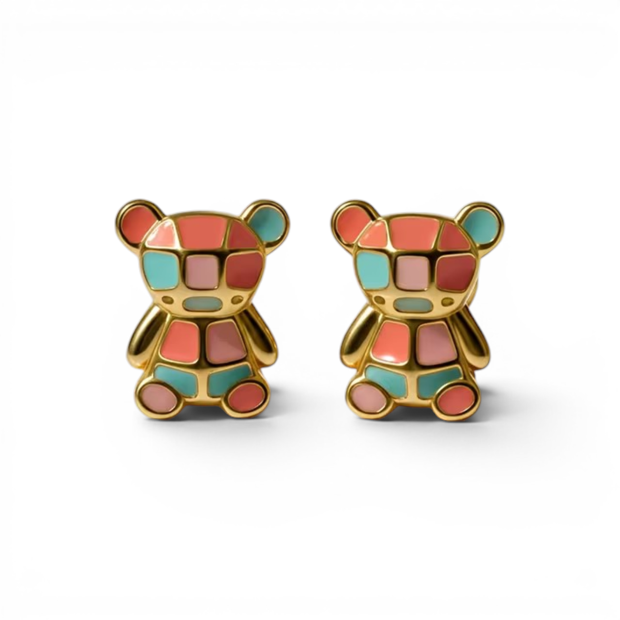 Colorful Bear Earrings