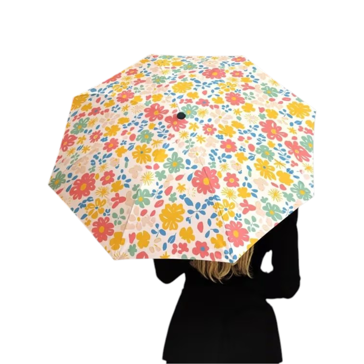 Multi-Color Floral Umbrella