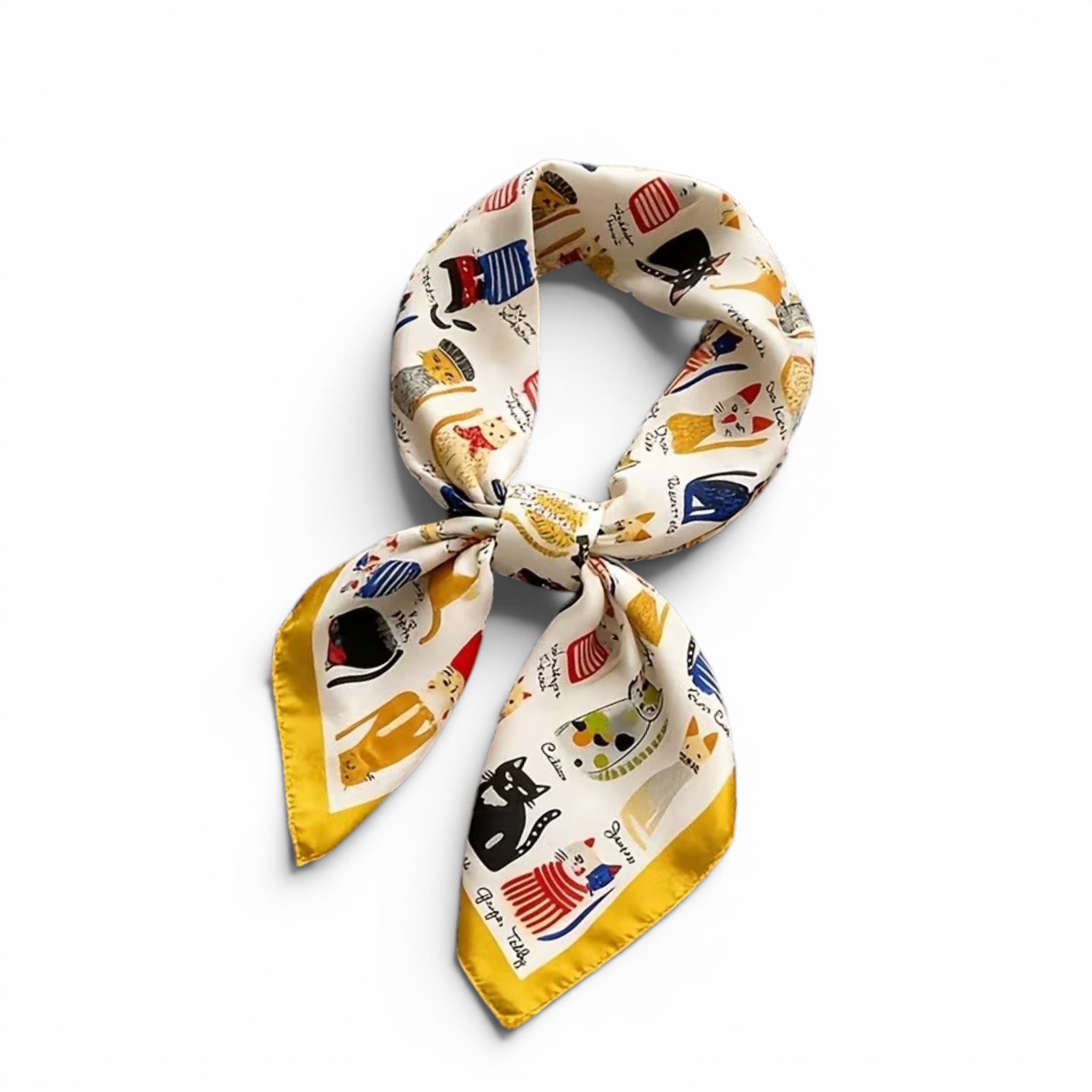 Cat-Patterned Scarf