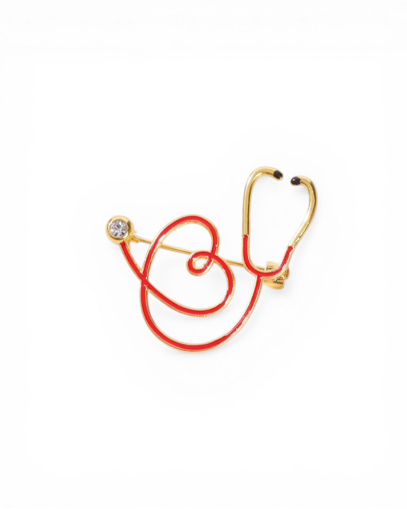 Stethoscope Design Brooch