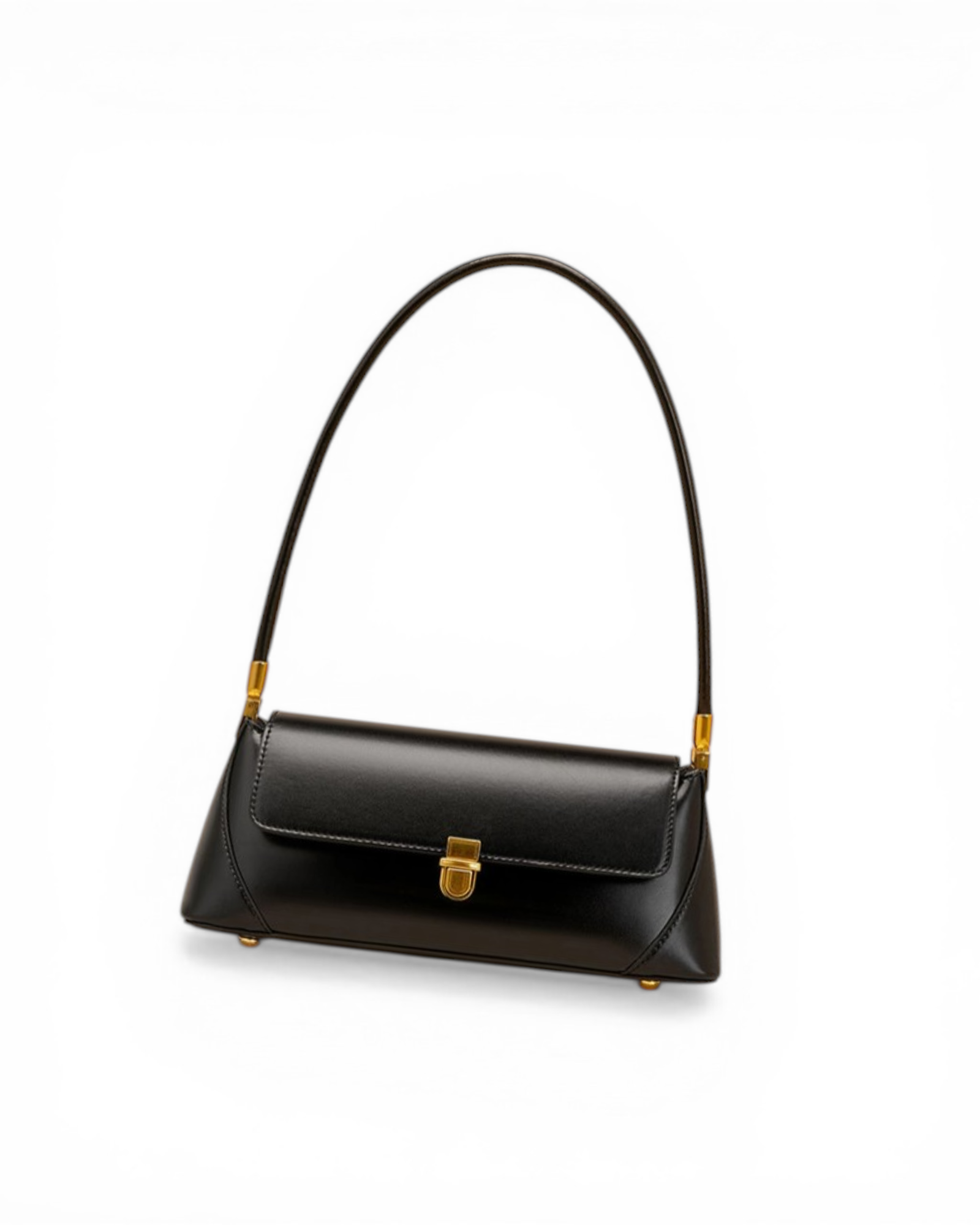 Sleek Flap Baguette Purse Bag