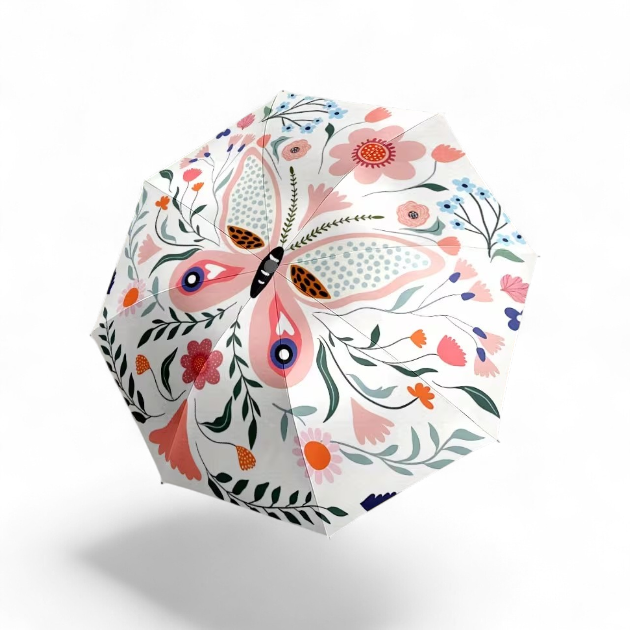 Delicate Butterfly Bloom Umbrella