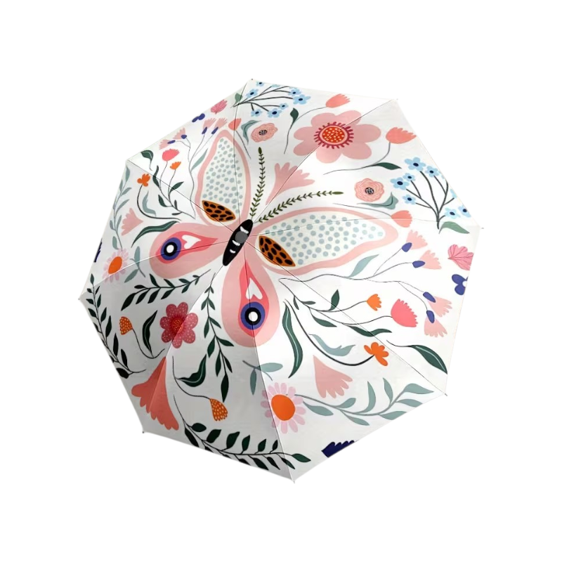 Delicate Butterfly Bloom Umbrella