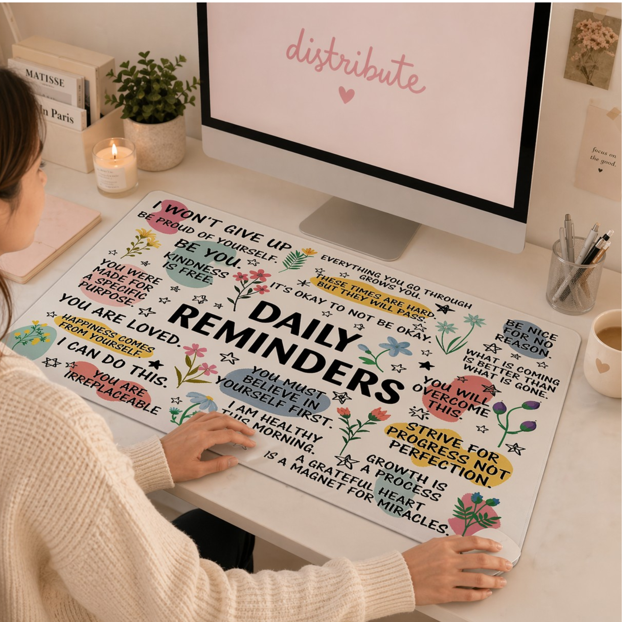 Daily Reminder Desk Mat