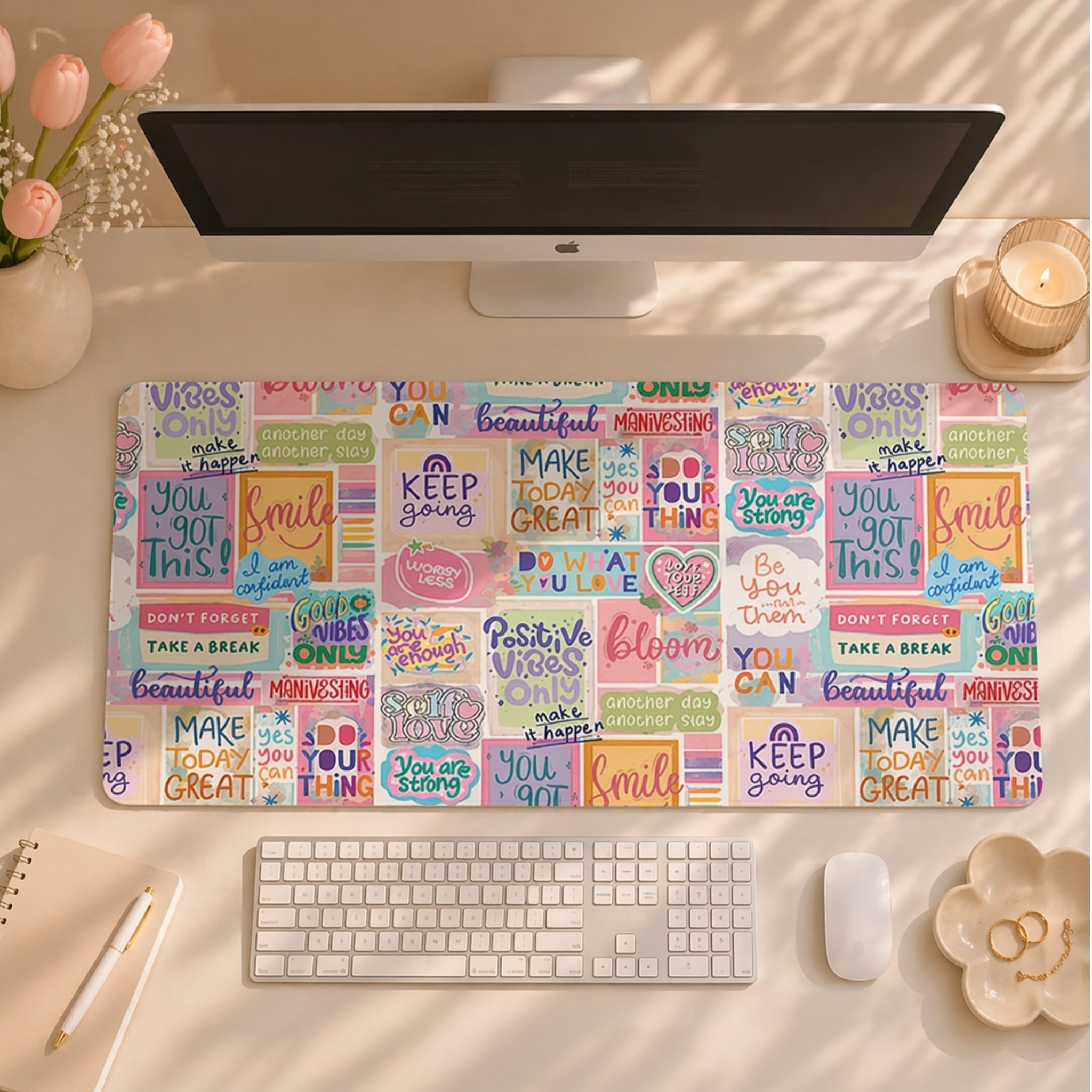 Inspirational Aesthetic Gaming Desk Pad