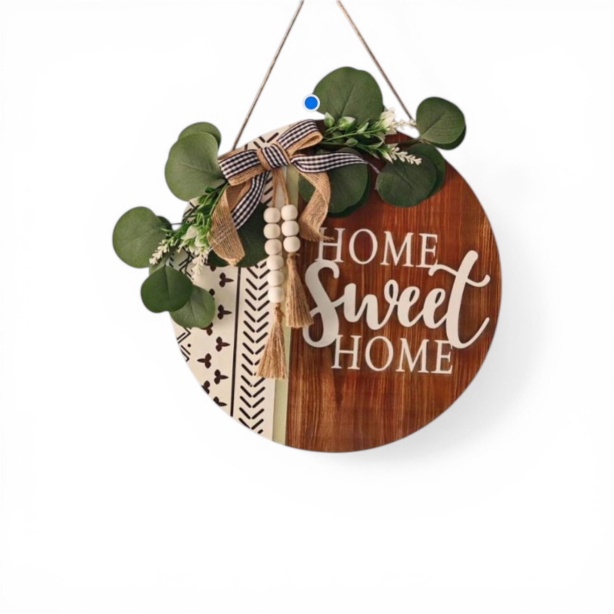 Flower Wreath Welcome Sign
