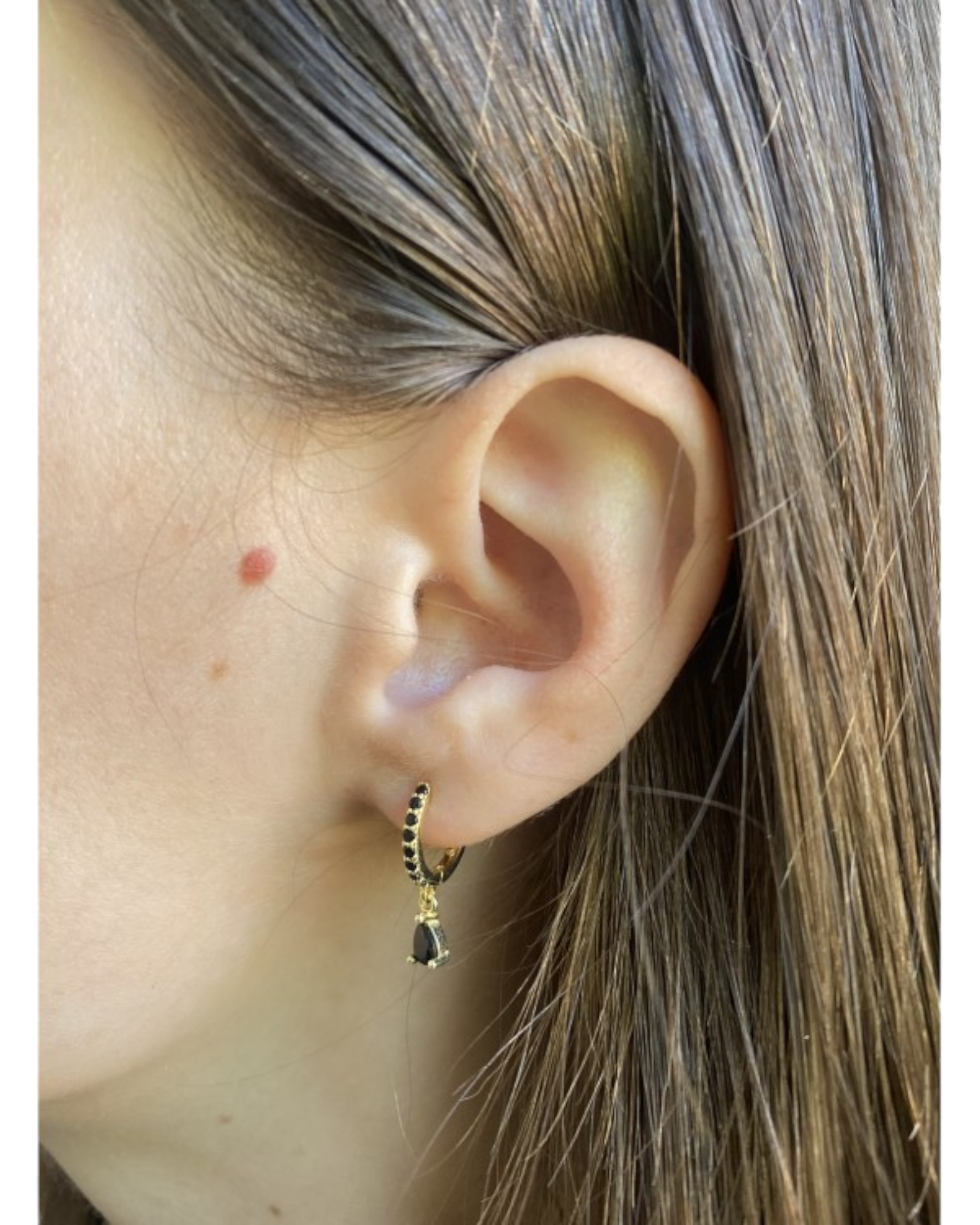 Cubic Zirconia Decor Drop Earrings