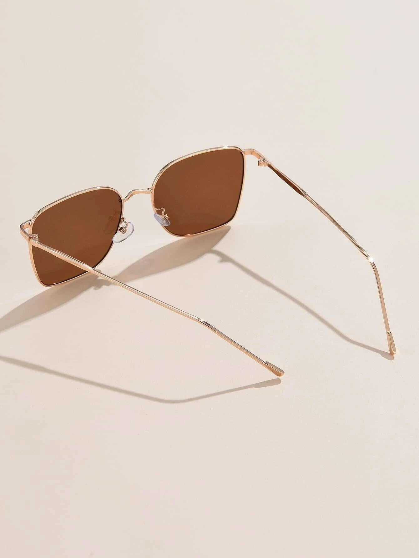 Metal Square Frame Sunglasses