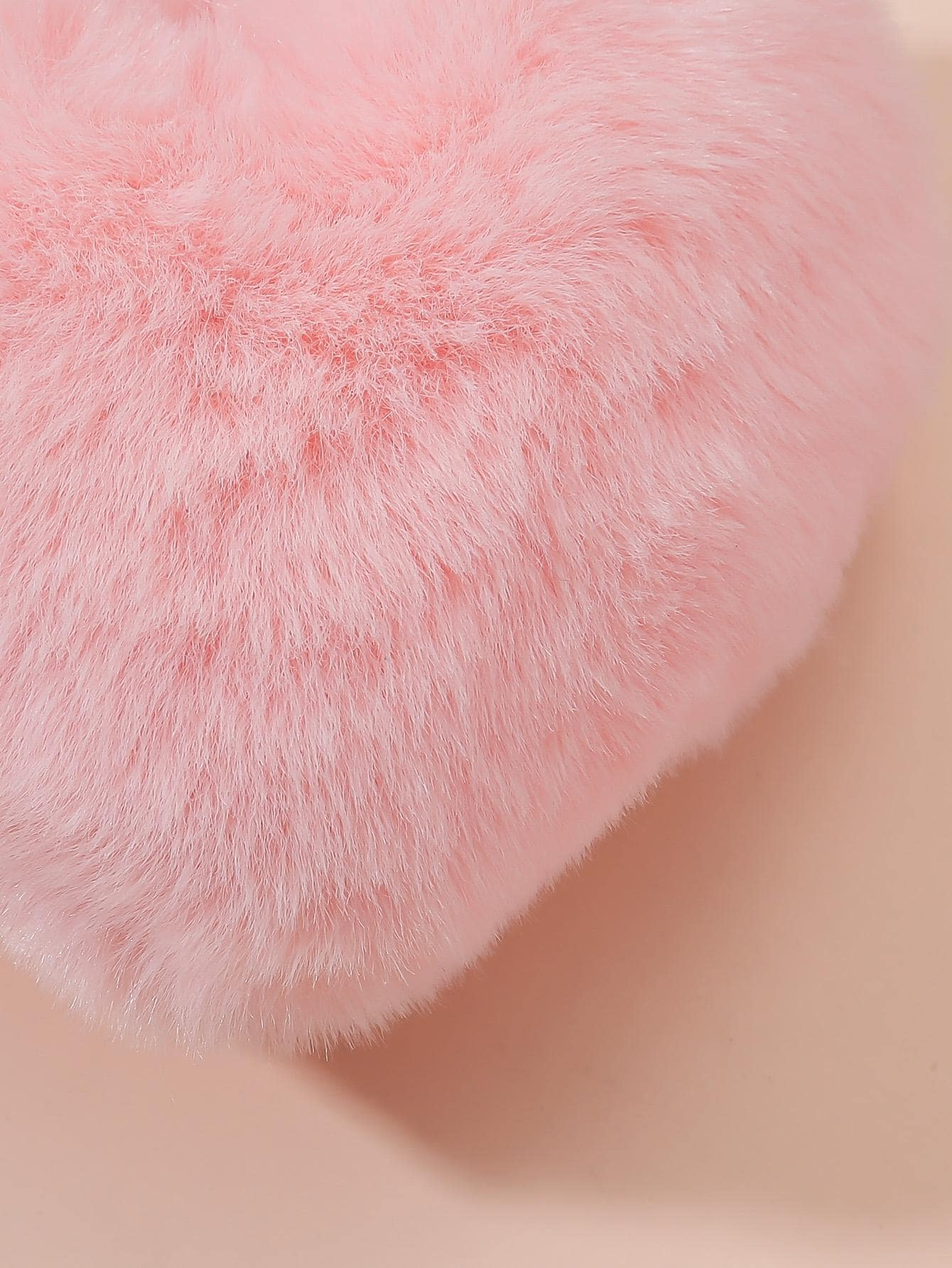 Fluffy Pink Heart Shaped Bag Charm