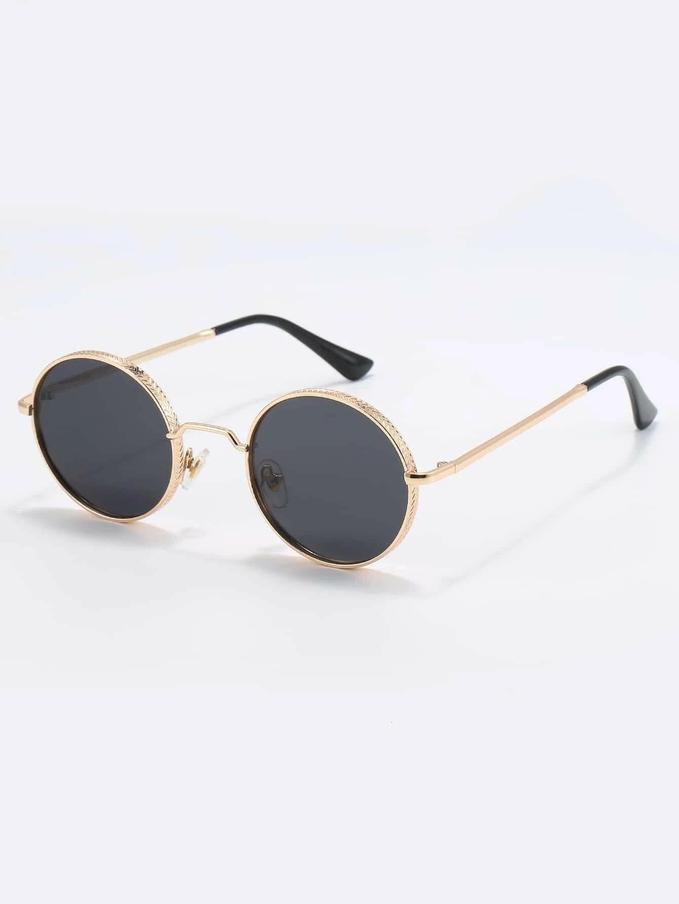 Metal Frame Sunglasses with a sleek and durable design. These sunglasses feature frames made from metal material, offering a blend of style and resilience for sun protection and fashion.