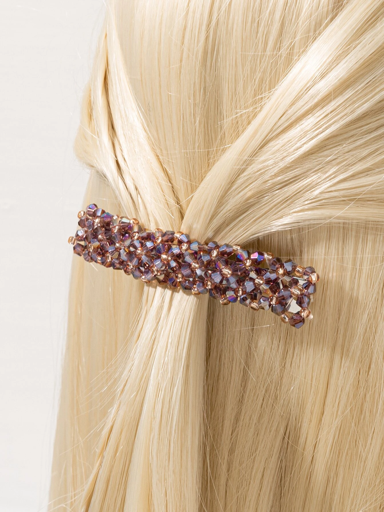 A set of five hair clips adorned with crystal decorations, adding a touch of sparkle and elegance to your hair styling.