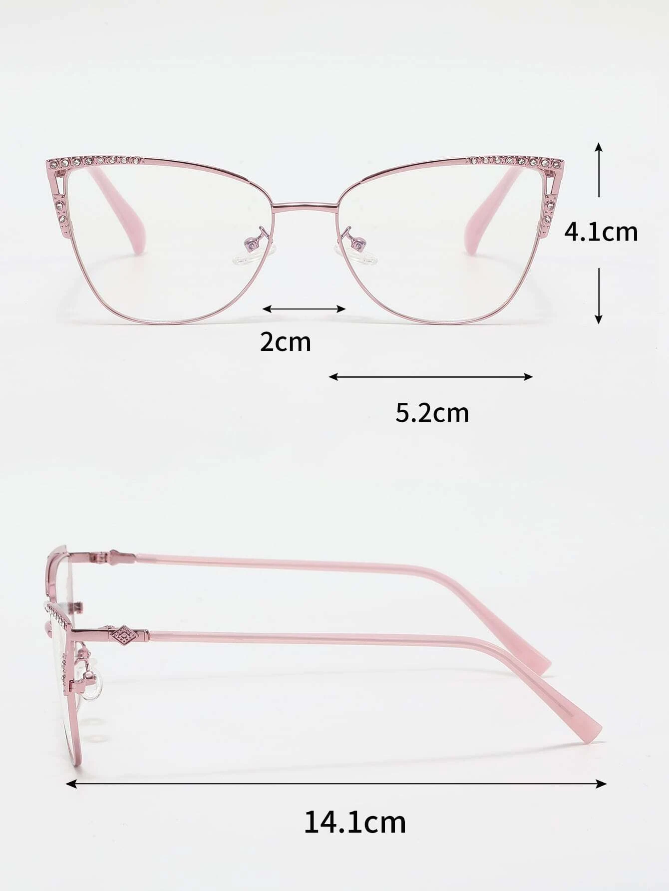 These glamorous Rhinestone Decor Cat Eye Eyeglasses offer a stylish look and superior anti-blue light protection. The stylish rhinestone detail blocks up to 40% of harmful blue light, while providing a classic cat eye look.