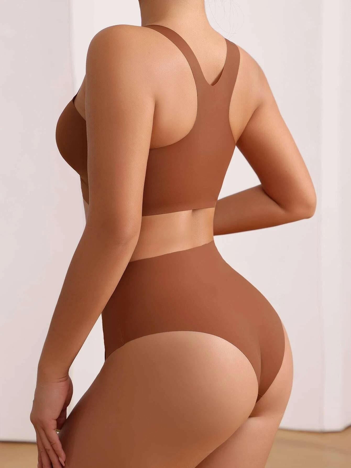 Plain No Show Lingerie Set