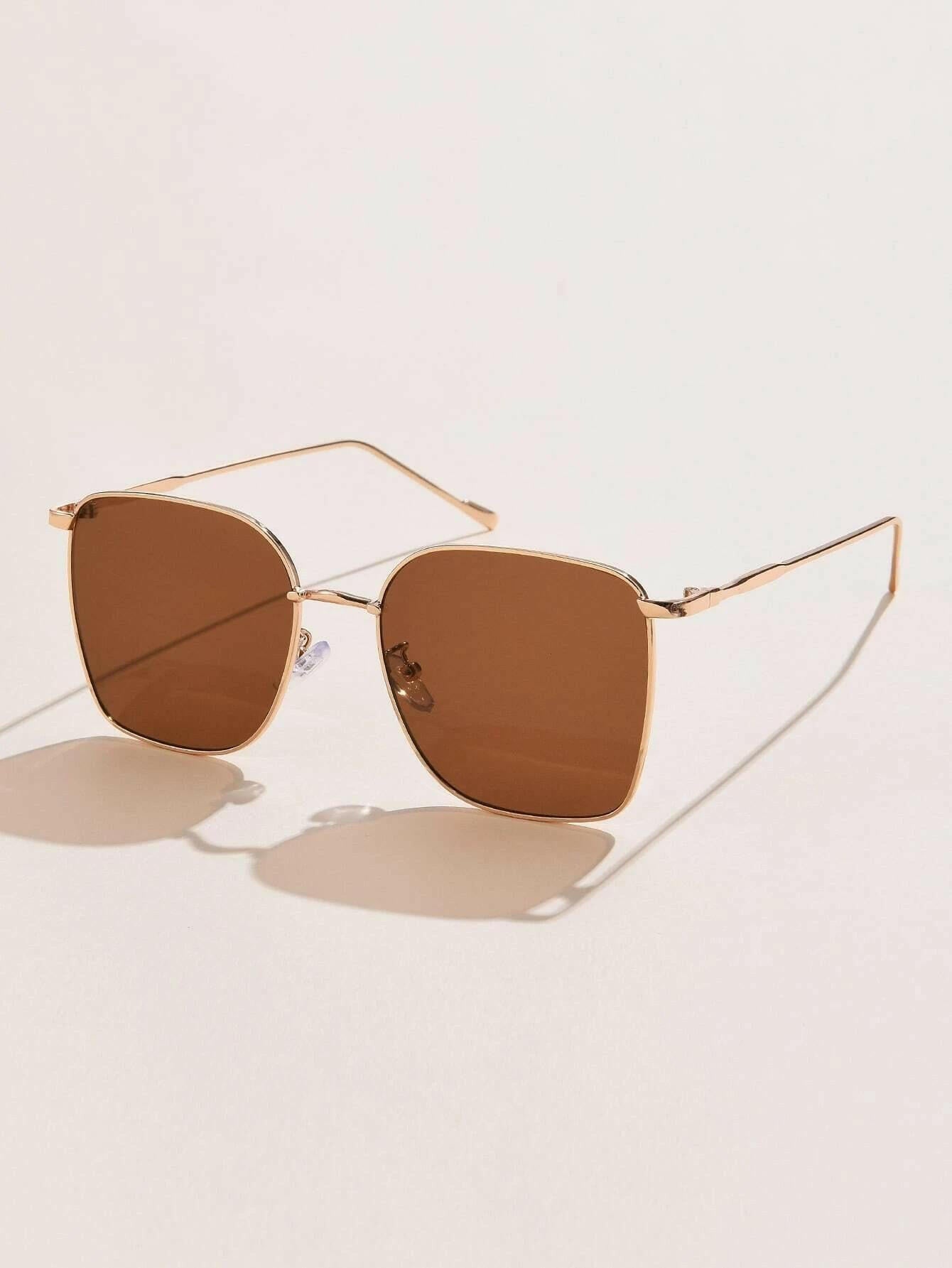 Metal Square Frame Sunglasses