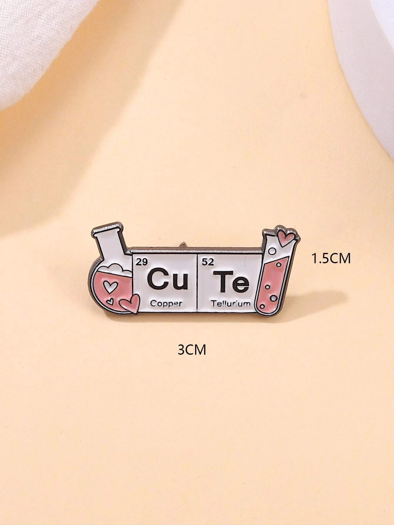 Creative chemical test tube decor brooch, showcasing a miniature and intricately designed set of test tubes. The brooch captures the essence of scientific curiosity in a unique and artistic way, making it a distinctive accessory for science enthusiasts or those with an appreciation for quirky adornments.